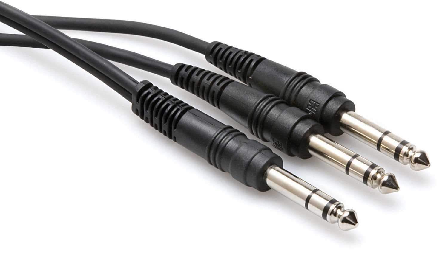 Hosa CYS-103 3 Ft 1/4-Inch (M) to Dual 1/4-Inch (M) Stereo Y-Cable - ProSound and Stage Lighting