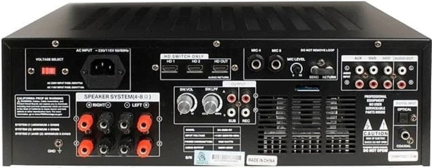 VocoPro DA-9808RV Mixer/Amplifier with DSP Reverb - PSSL ProSound and Stage Lighting