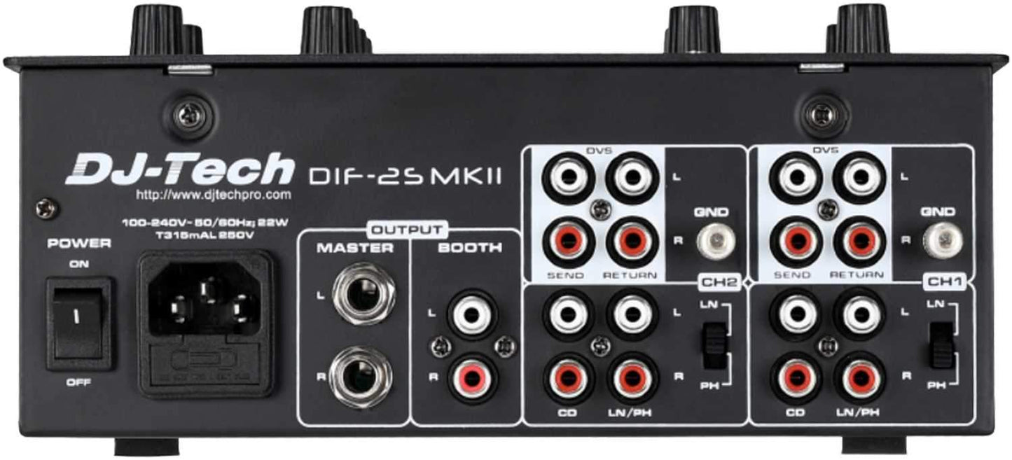 DJ-Tech DIF-2S MKII 2-Channel DJ Scratch Mixer with innoFADER - ProSound and Stage Lighting