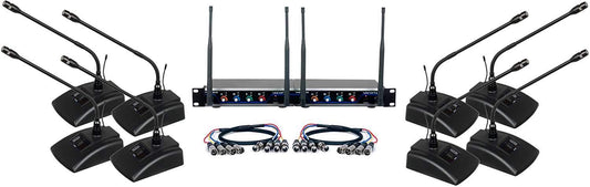 VocoPro DIGITAL-CONF 8 Channel Wireless Conference Mic System - ProSound and Stage Lighting