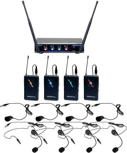 VocoPro Digtial Quad B4 Wireless Headset/lapel Mic System - ProSound and Stage Lighting