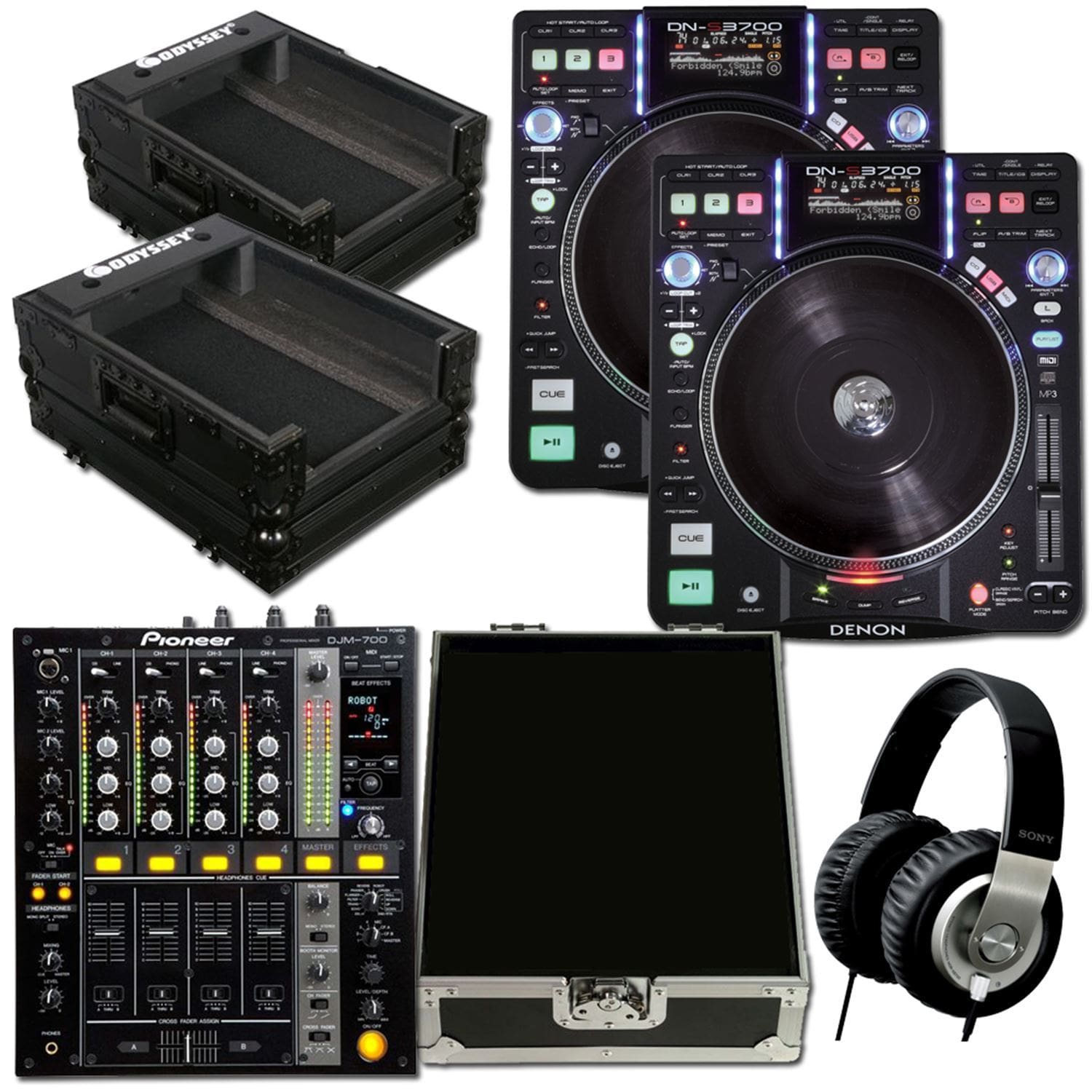 Denon DNS-3700 & Pioneer DJ DJM-700K DJ Package