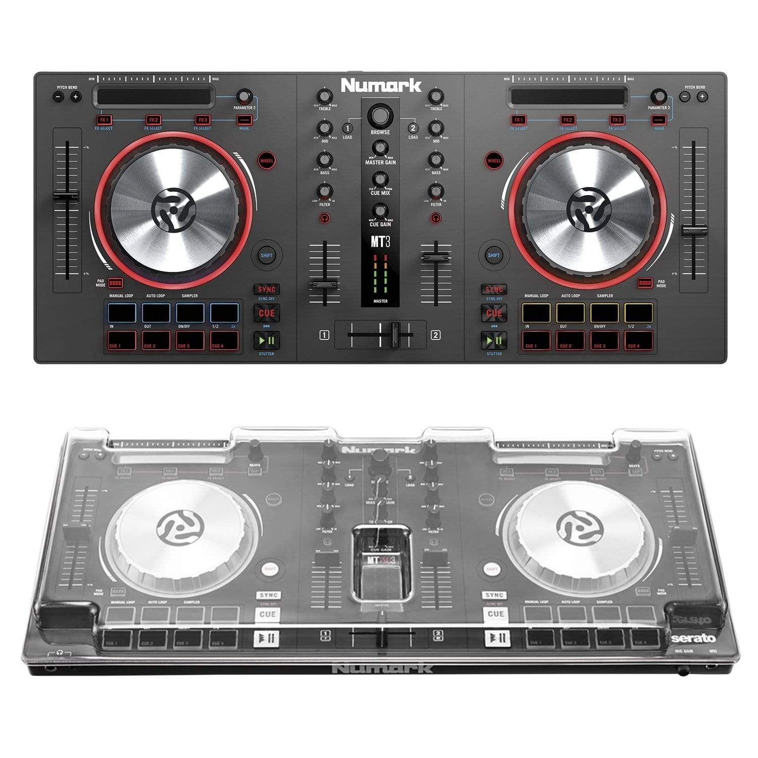 Numark Mixtrack Pro 3 DJ Controller with Decksaver Cover