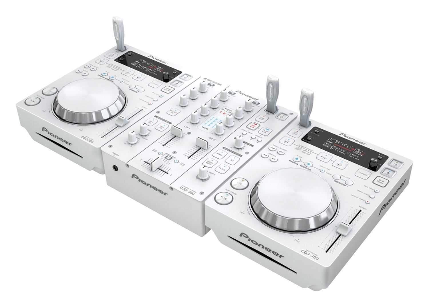Pioneer DJ CDJ-350 and DJM-350 White Package