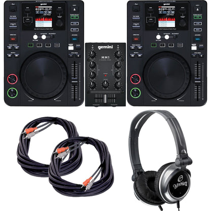 Gemini Complete DJ System with CDJ-650 Tabletop Players and MM1 Mixer - ProSound and Stage Lighting