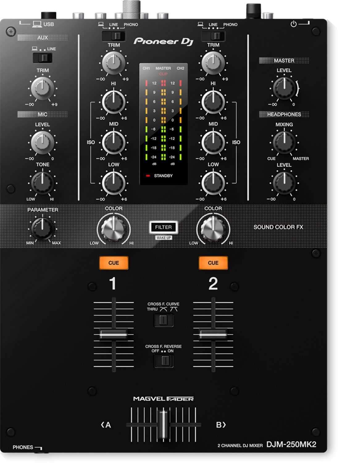 Pioneer DJM-250MK2 DJ Mixer & (2) PLX-500K Turntables - ProSound and Stage Lighting