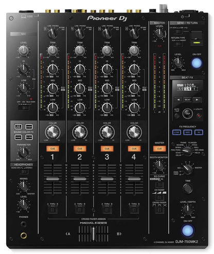 Pioneer DJM-750MK2 DJ Mixer with CDJ-900NXS Nexus Tabletop Digital Multi Player - ProSound and Stage Lighting