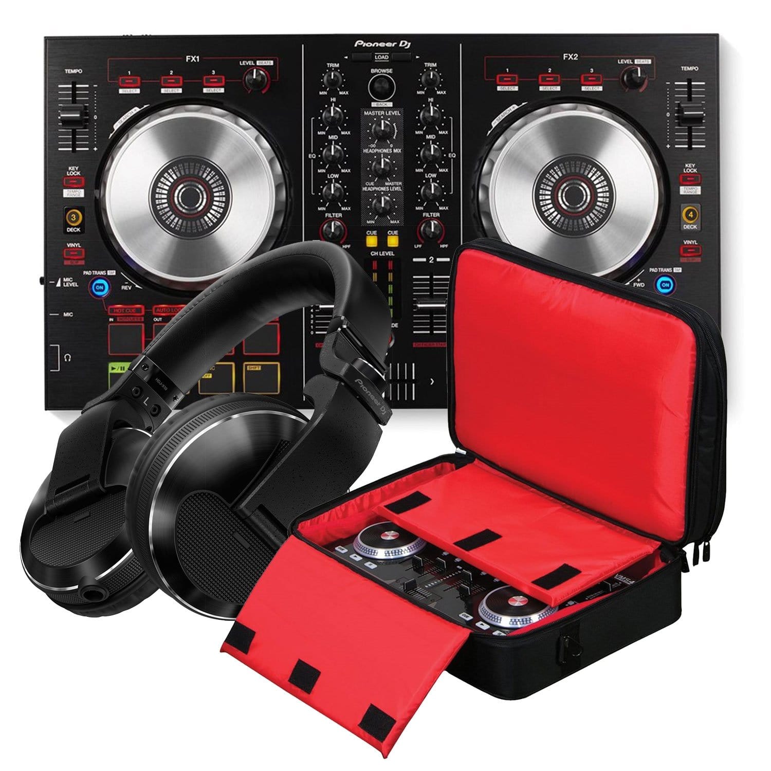 Pioneer DJ DDJ-SB2 DJ Controller and HDJ-X10 Headphones with Bag