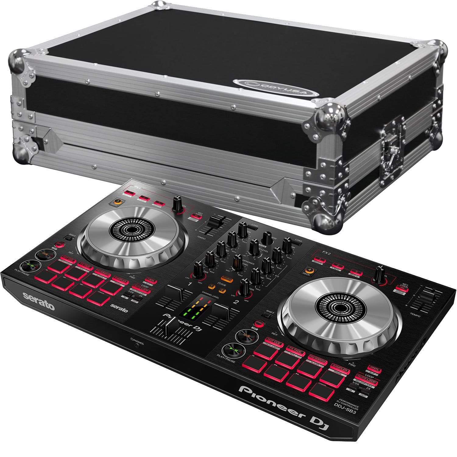 Pioneer DJ DDJ-SB3 DJ Controller with Odyssey Case