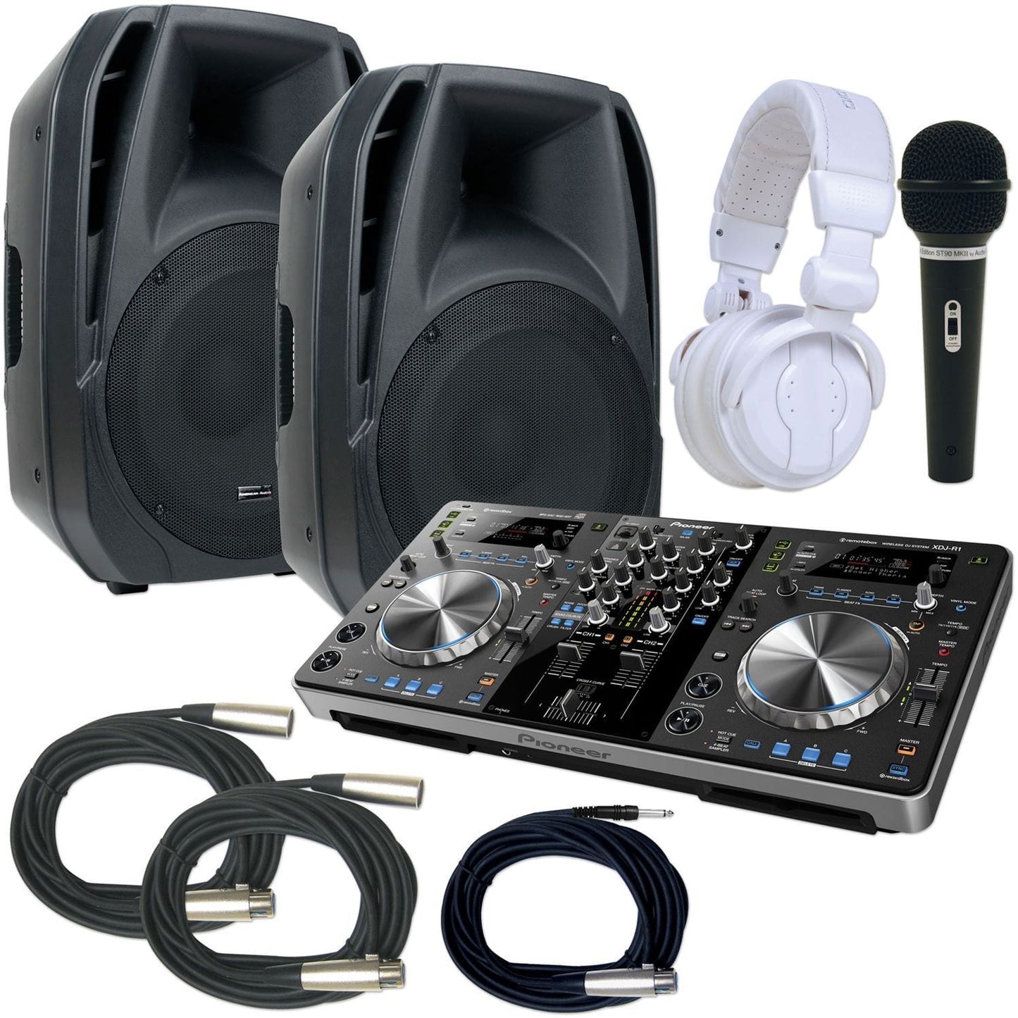 Pioneer XDJR1 Complete DJ System with American Audio ELS15A Speakers - ProSound and Stage Lighting
