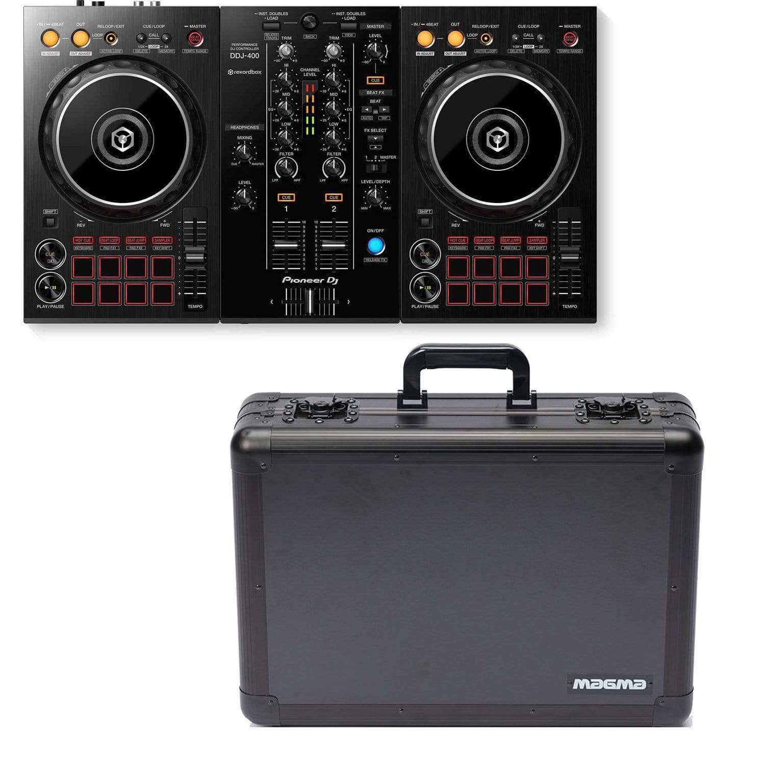 Pioneer DJ DDJ-400 DJ Controller for rekordbox with Carry-Lite