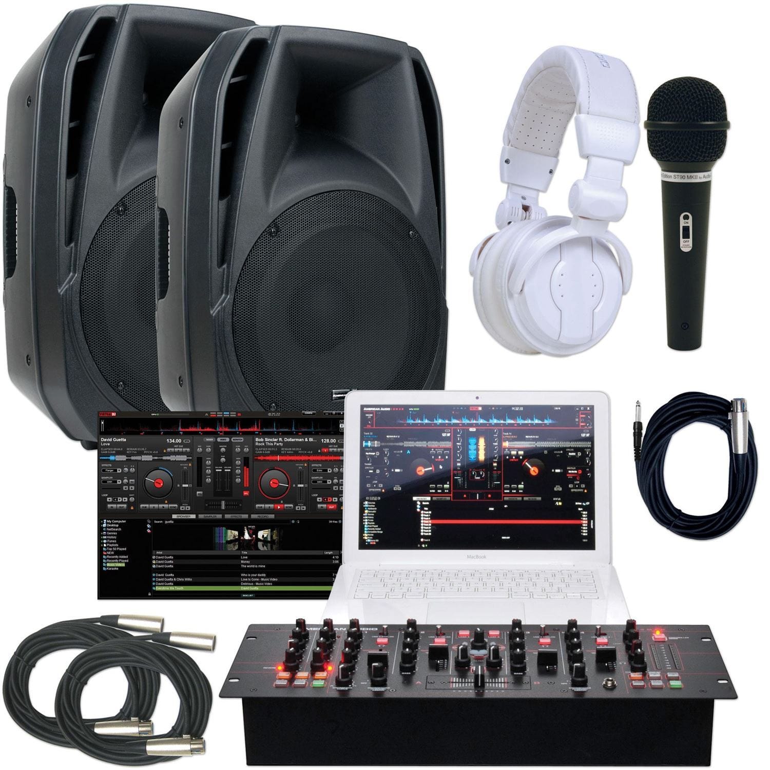 American Audio MXR19 Complete DJ Bundle with ELS15A Speakers - ProSound and Stage Lighting