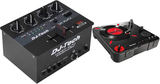 DJ-Tech Handy Kutz DJ Mixer & PT01 Scratch Turntable - ProSound and Stage Lighting