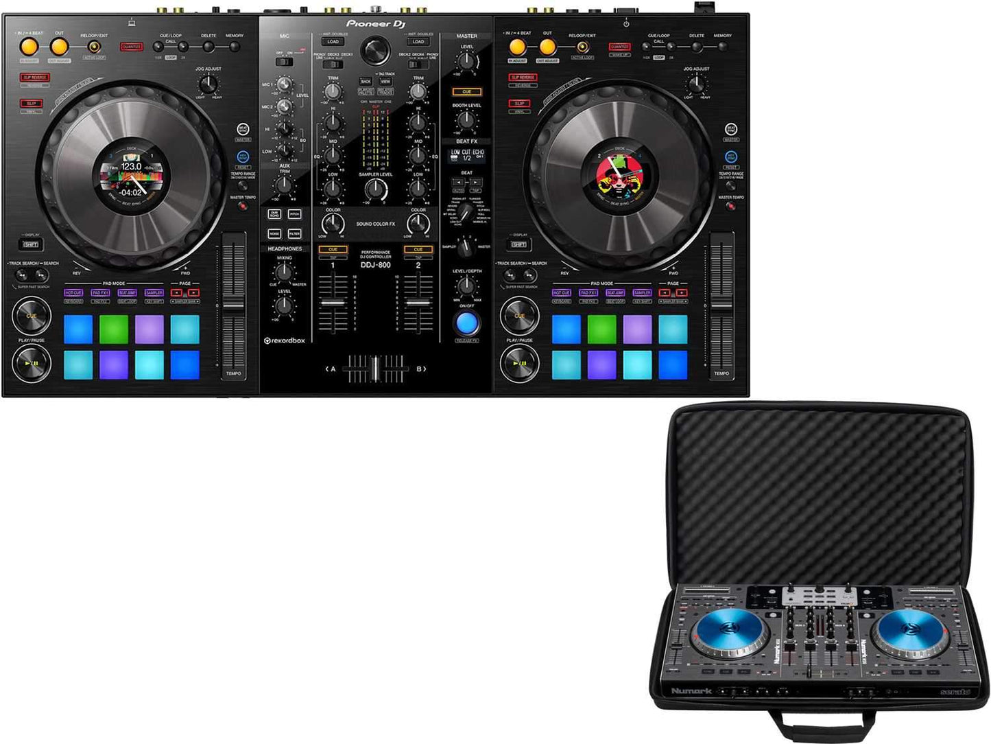 Pioneer DDJ-800 Controller with Magma Case XXL - ProSound and Stage Lighting