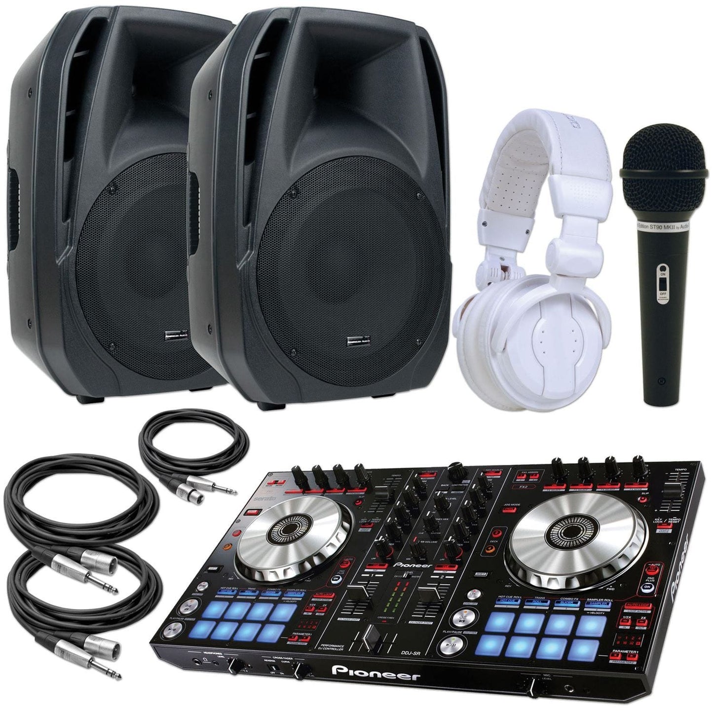 Pioneer DDJ-SR DJ Controller Bundle with American Audio ELS15A Speakers - ProSound and Stage Lighting