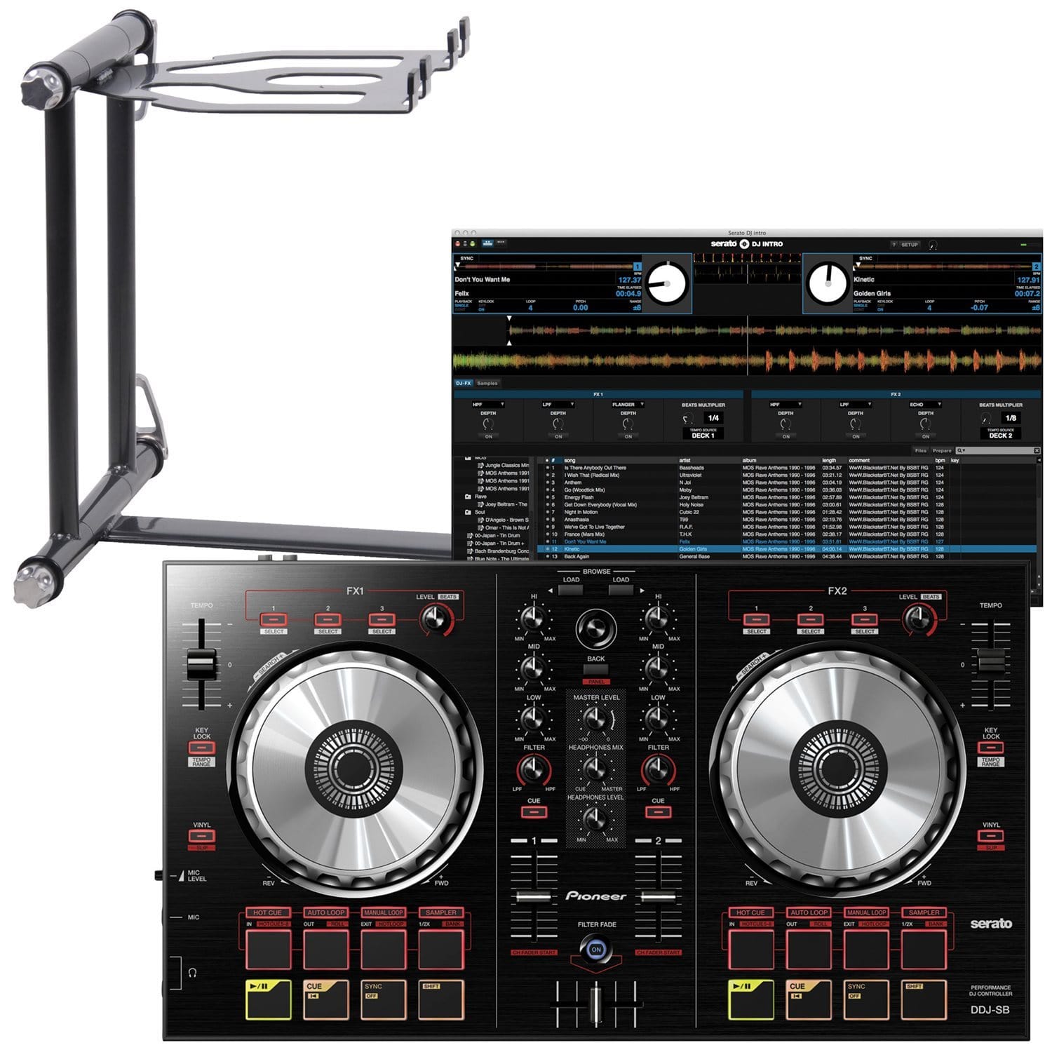 Pioneer DJ DDJSB Serato DJ Controller and Laptop Stand