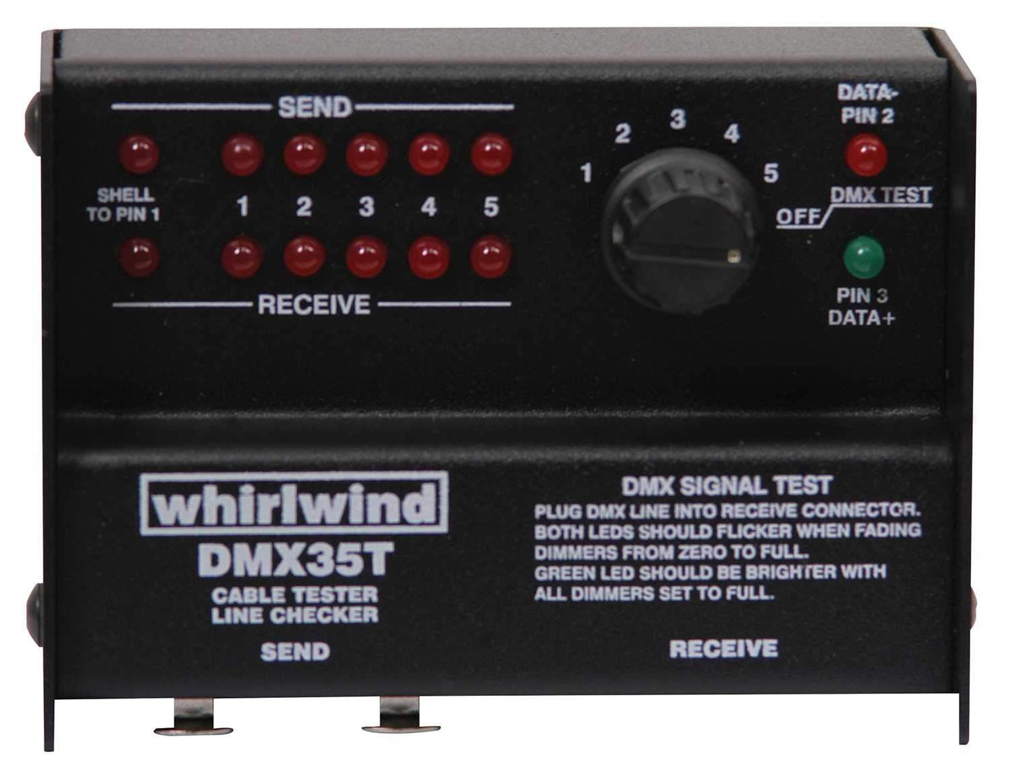 Whirlwind DMX35T 3 & 5 pin XLR DMX Cable Tester - ProSound and Stage Lighting