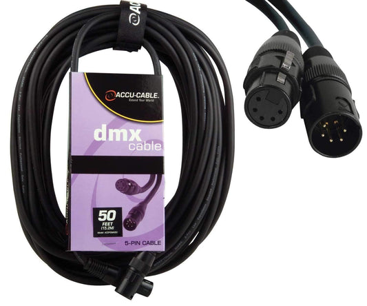 Accu-Cable DMX 5-Pin Data Cable 50 Foot - ProSound and Stage Lighting