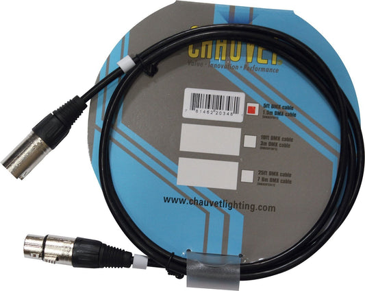 Chauvet DMX5P5FT 5-Pin 5 Foot DMX Lighting Cable - ProSound and Stage Lighting