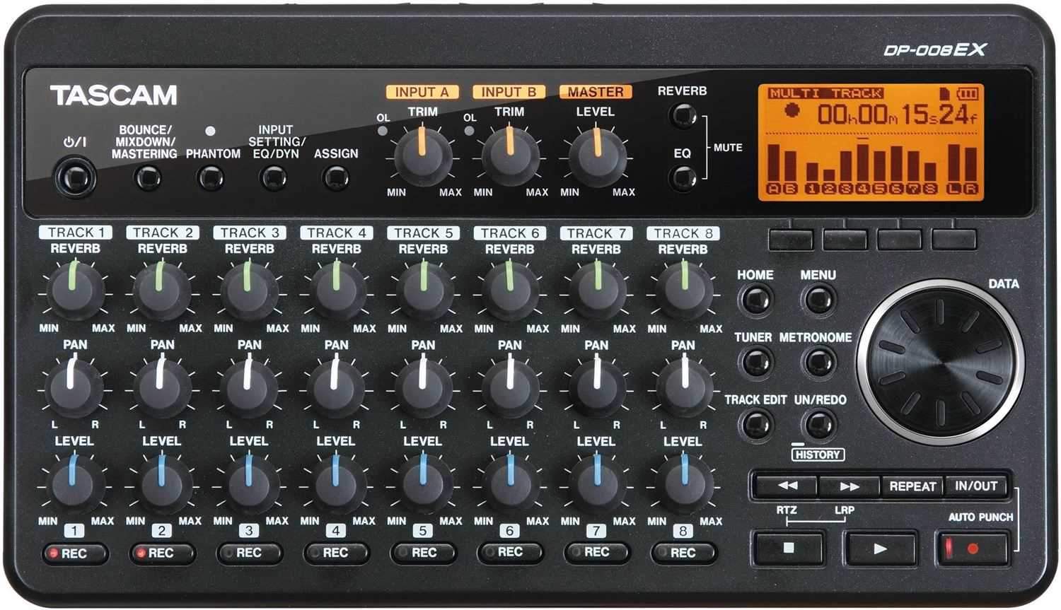 Tascam DP008EX 8 Track Digital Pocket Studio - ProSound and Stage Lighting