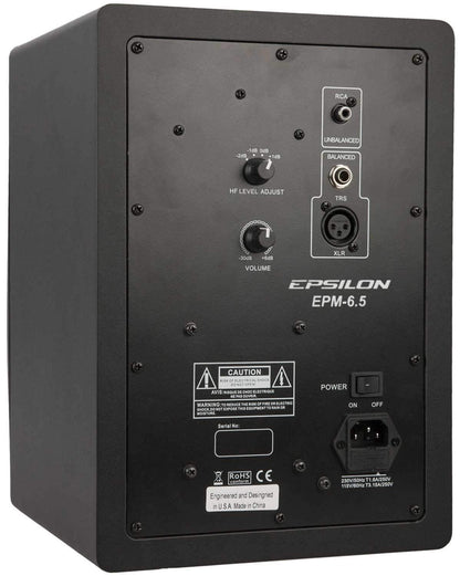 Epsilon EPM 6.5 Inch 2-Way Powered Studio Monitor - ProSound and Stage Lighting