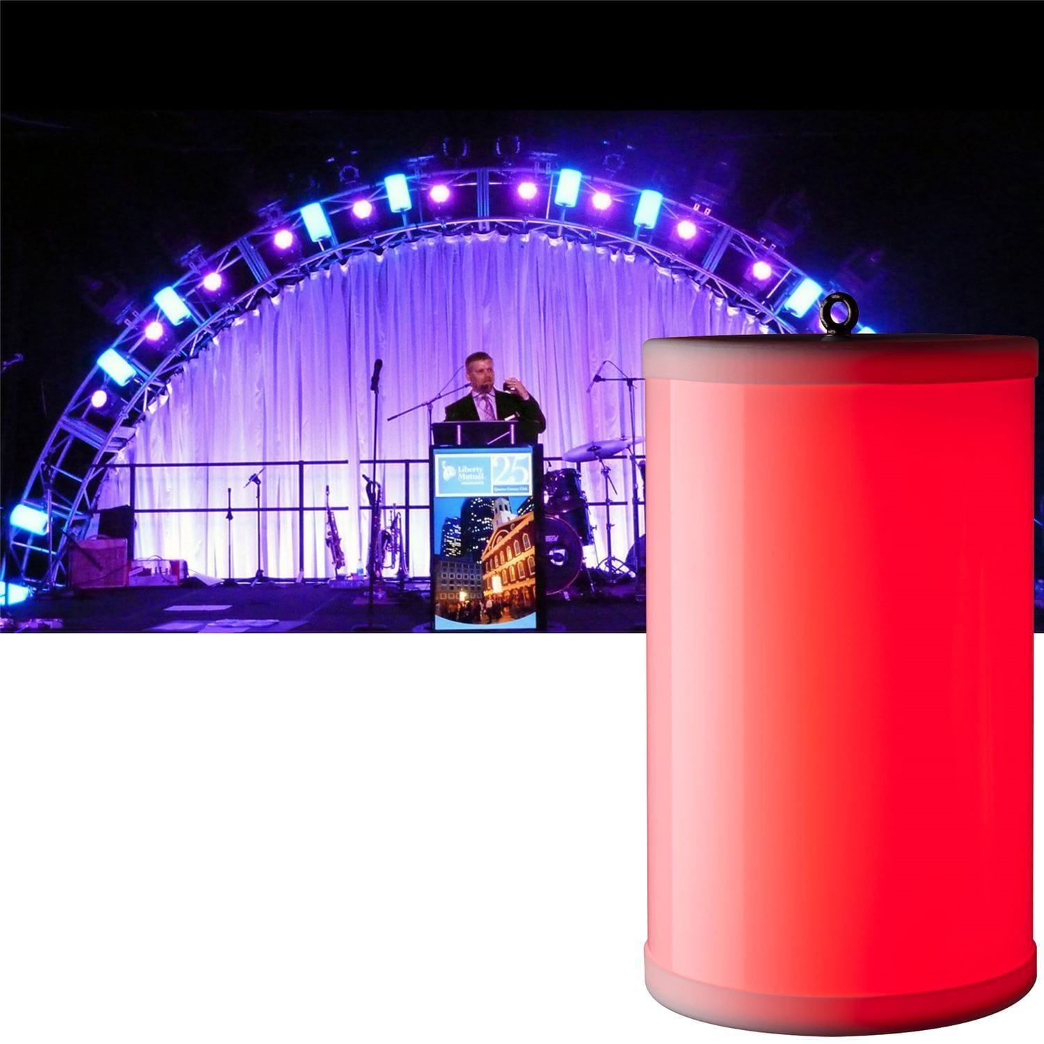 Elation Event Cylinder RF Remote Outdoor LED Tube - ProSound and Stage Lighting