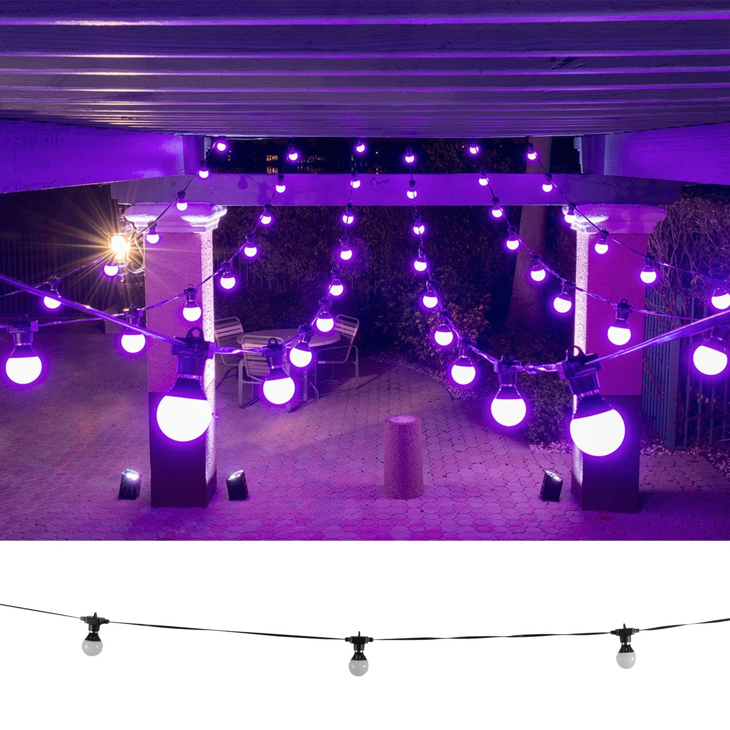 Chauvet Festoon RGB Outdoor Party Light LED String - ProSound and Stage Lighting