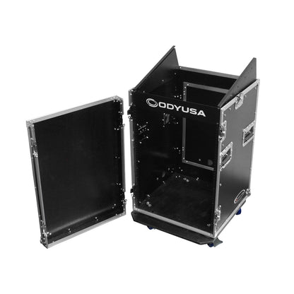 Odyssey FR1014W 10U x 14U Combo Rack Case with Wheels - ProSound and Stage Lighting