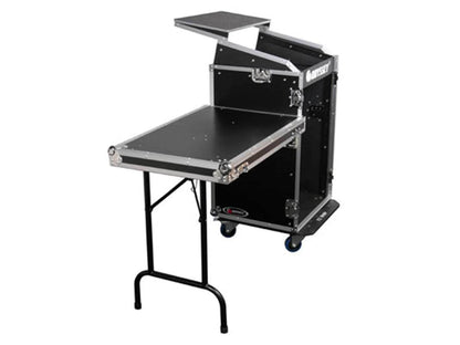 Odyssey 10U x16U Top Load Amp Rack & Glide DJ Case with Table - ProSound and Stage Lighting