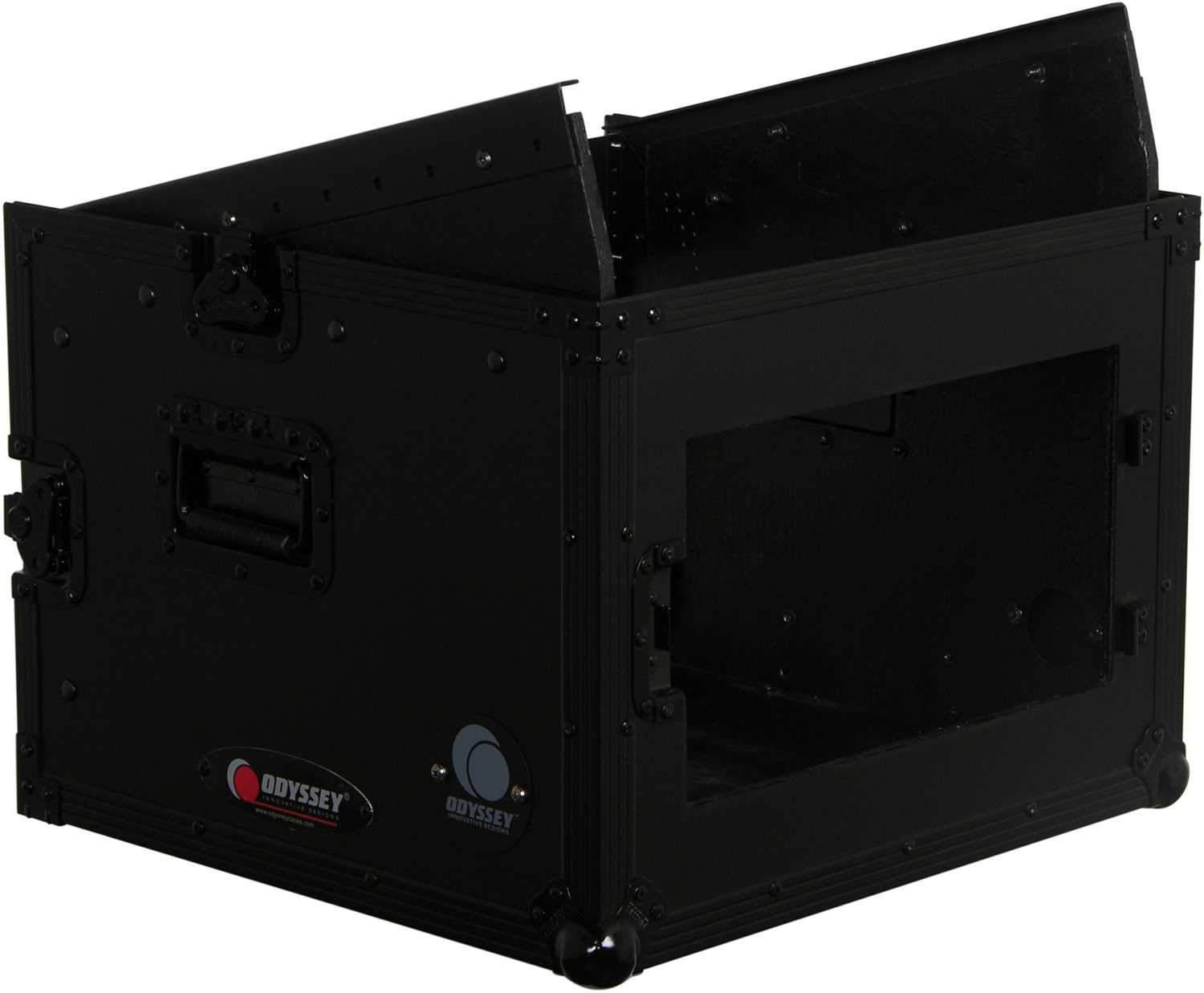 Odyssey Black ATA Combo Rack 10U Top 6U Bottom - ProSound and Stage Lighting