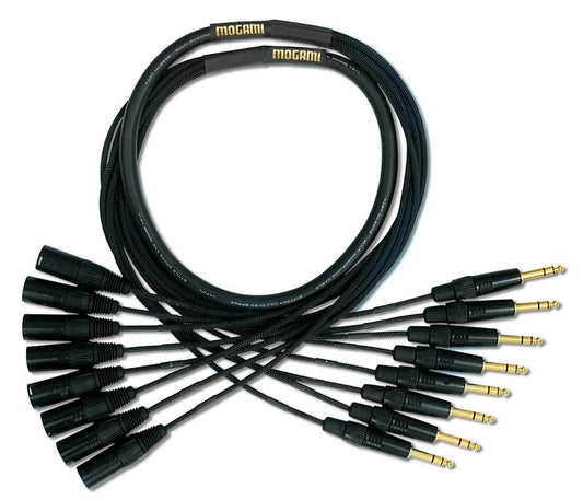 Mogami Gold Snake 8 Ch 1/4 TRS to M XLR Cable 15ft - ProSound and Stage Lighting
