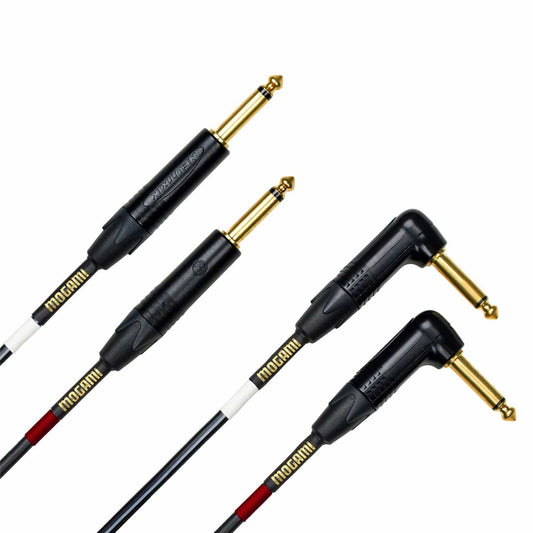 Mogami Stereo Dual Instrument Rt 1/4 Cable 6ft - ProSound and Stage Lighting