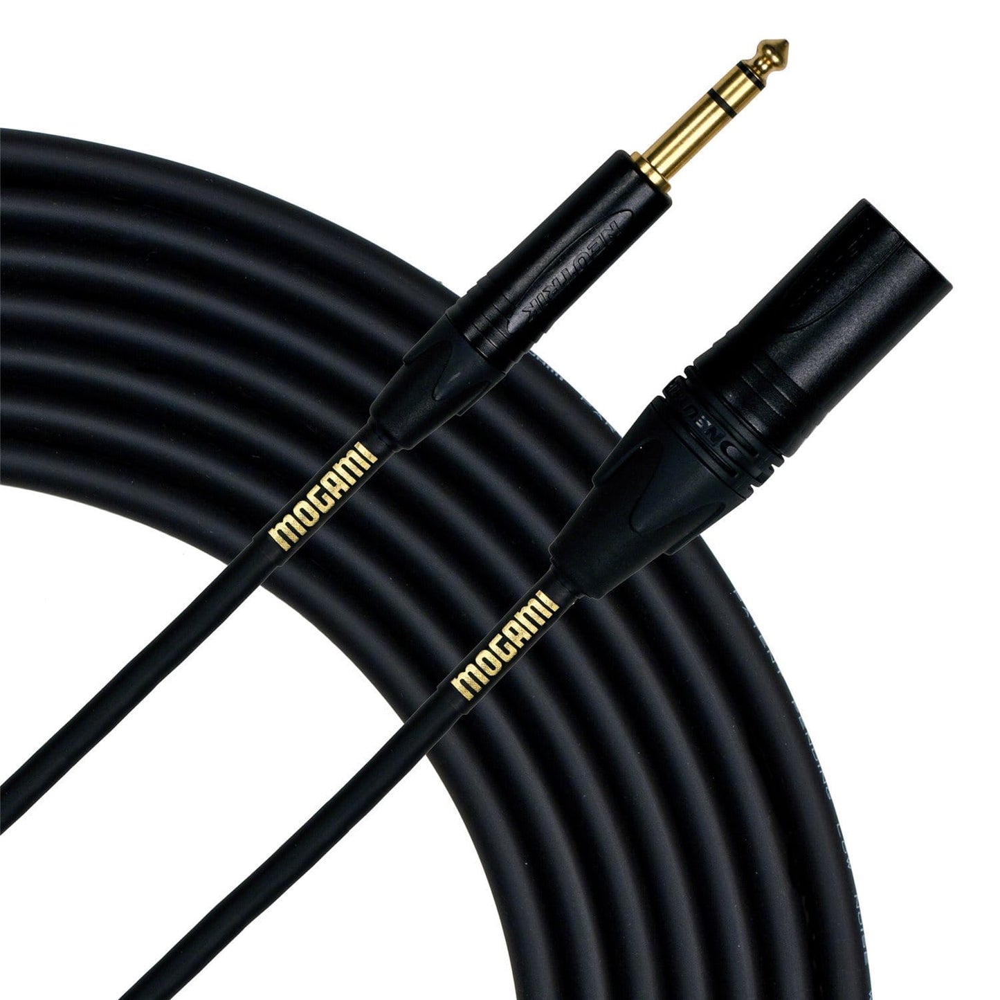 Mogami GOLD-TRSXLRM-10 Gold TRS to M XLR Patch 1/4-Inch Cable - ProSound and Stage Lighting