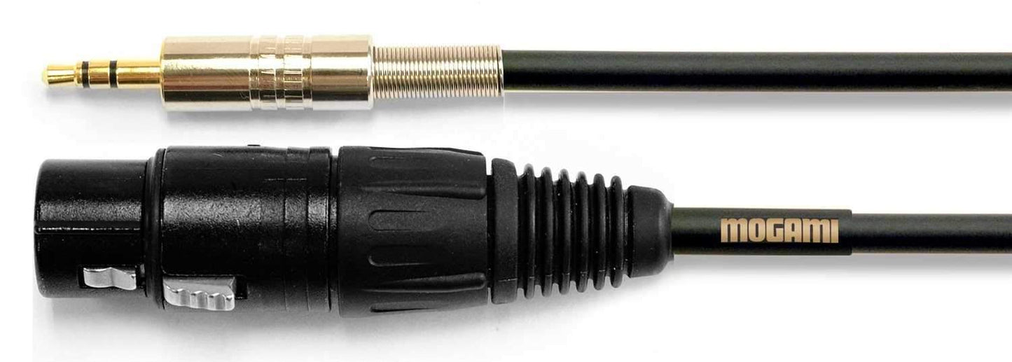 Mogami Gold XLR F to 1/8" TRS Patch Cable 1.5 Foot - PSSL ProSound and Stage Lighting
