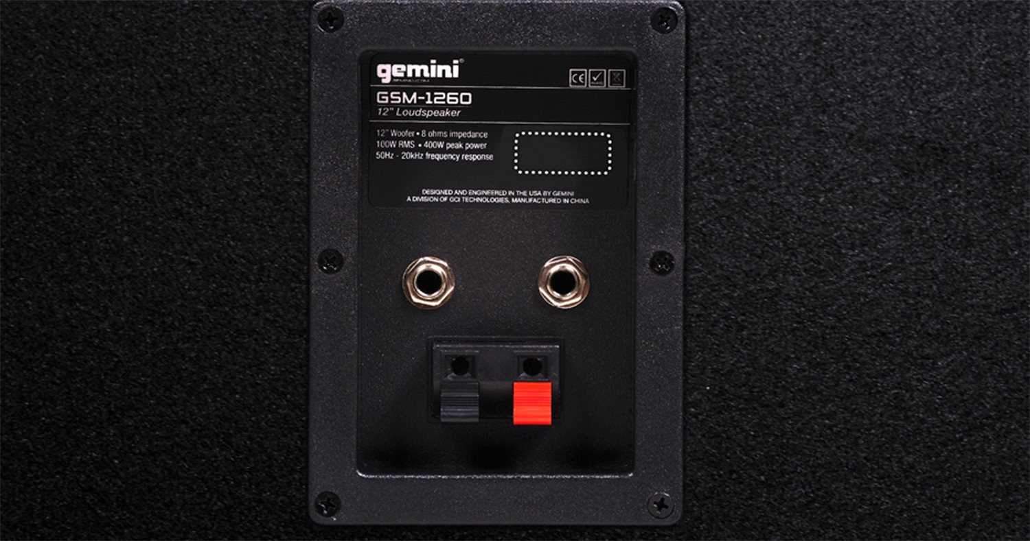 Gemini GSM1260 12-Inch 2-Way Passive Speaker 400W - ProSound and Stage Lighting