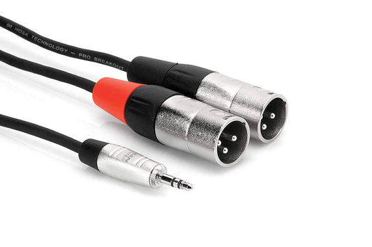 Hosa HMX-003Y Y-Cable 1/8 TRS to Dual XLR M 3ft - PSSL ProSound and Stage Lighting
