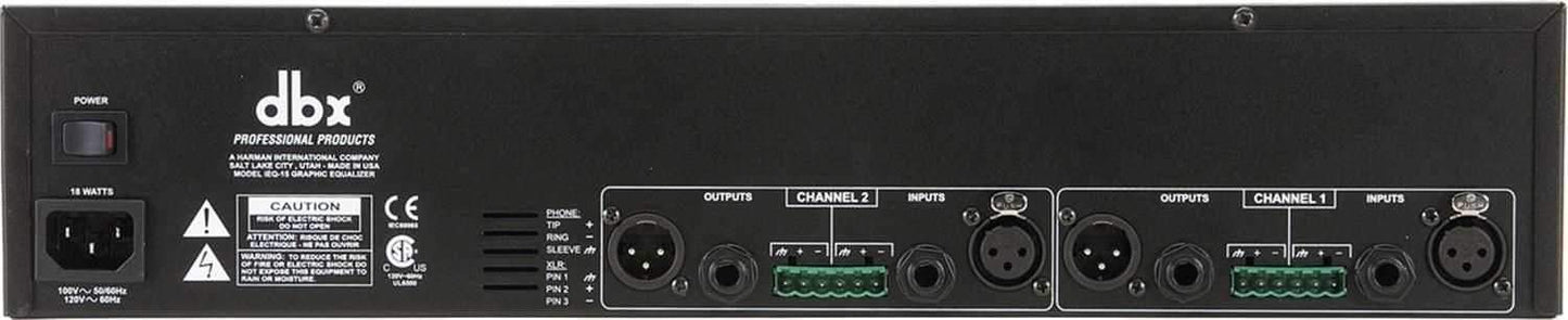 dbx iEQ15 Dual 15-Band Graphic EQ with AFS - PSSL ProSound and Stage Lighting