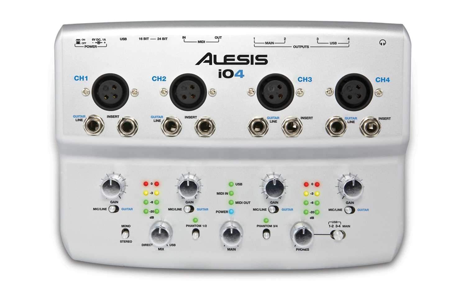 Alesis IO4 4 Ch USB Audio Interface with Cubase LE - PSSL ProSound and Stage Lighting