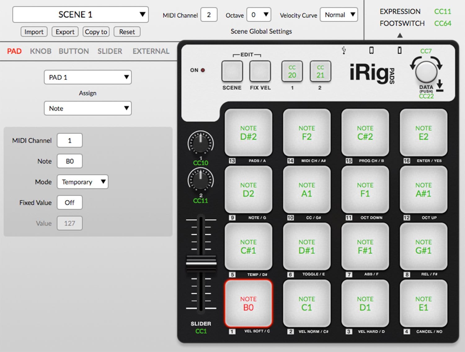Ik Multimedia Irig Pads Pad-Style Midi Controller - PSSL ProSound and Stage Lighting