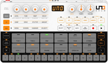 Ik Multimedia Uno Drum Compact Analog Drum Machine - PSSL ProSound and Stage Lighting