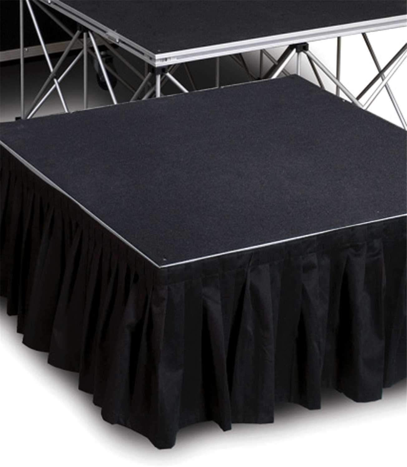 IntelliStage ISSK8X24 8 Ft x 24-Inch Black Stage Skirt - PSSL ProSound and Stage Lighting