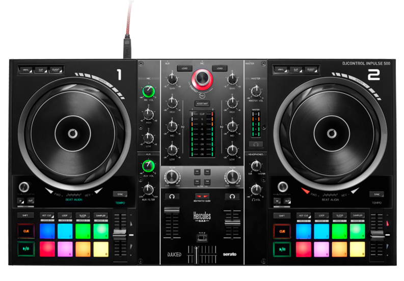 Hercules Inpulse 500 2-Channel DJ Controller with Serato - PSSL ProSound and Stage Lighting