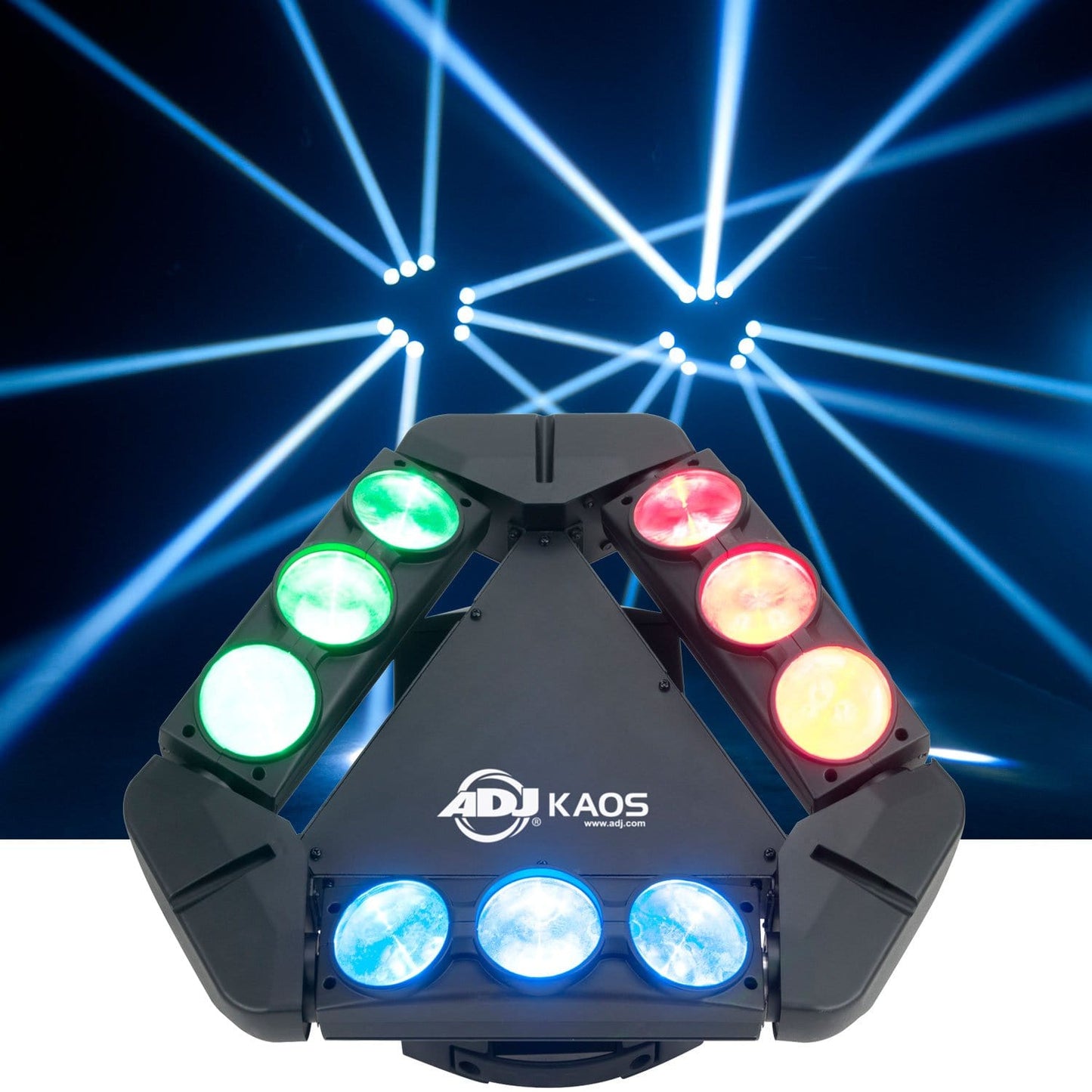 ADJ American DJ KAOS RGBW LED Moving Head Effect Light - PSSL ProSound and Stage Lighting