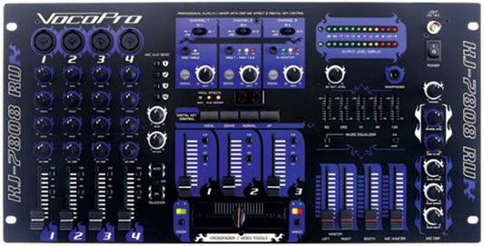 Vocopro KJ7808-RV Pro DJ VJ Mixer with Mic Efx & DSP - PSSL ProSound and Stage Lighting
