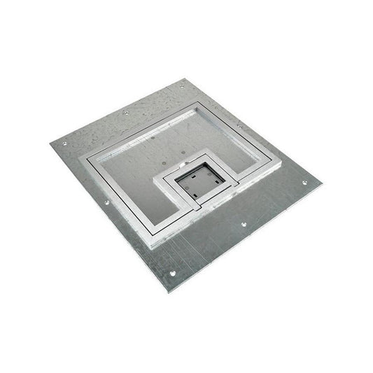 FSR FL-500P-SSQ Floor Box with 1/4-Inch Aluminum Square Flange Door - PSSL ProSound and Stage Lighting