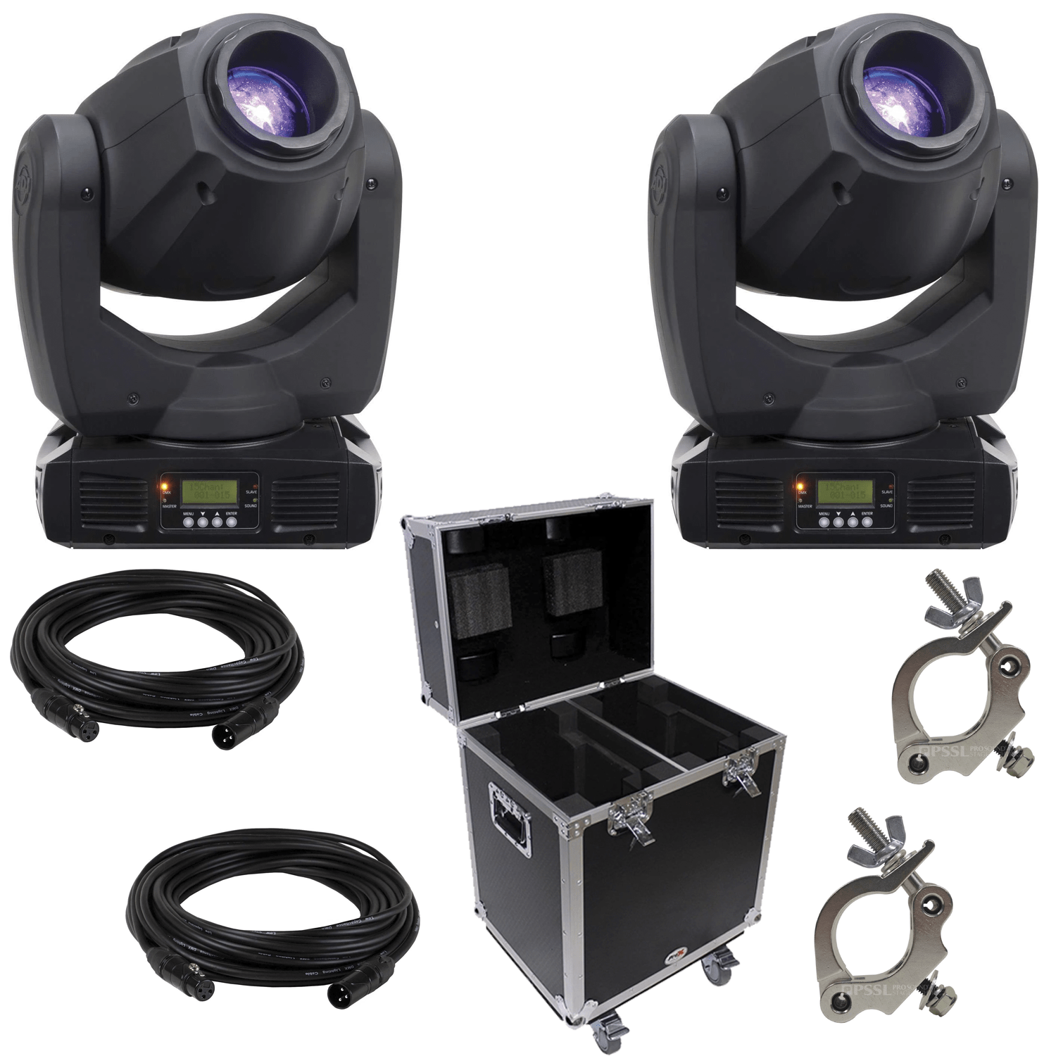 ADJ American DJ Inno Spot Pro Moving Head 2-Pack with Road Case - PSSL ProSound and Stage Lighting