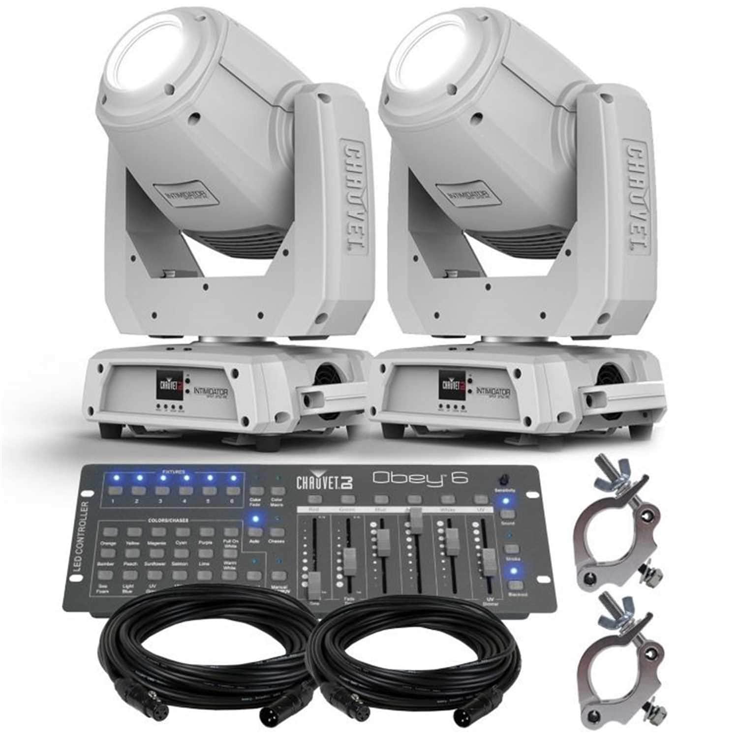 Chauvet Intimidator Spot 375Z IRC White Moving Head 2-pack with DMX Controller - PSSL ProSound and Stage Lighting