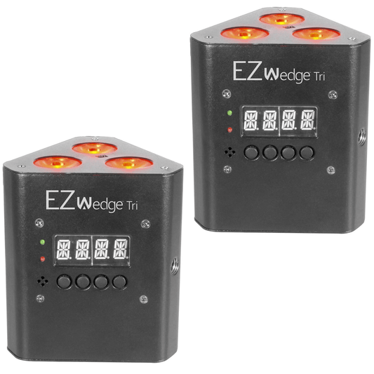 Chauvet EZWedge Tri RGB Battery Wash Light 2-Pack - PSSL ProSound and Stage Lighting