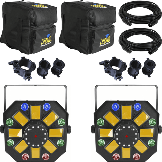 Chauvet Swarm Wash FX Lights x2 with Bags & Accessories - PSSL ProSound and Stage Lighting