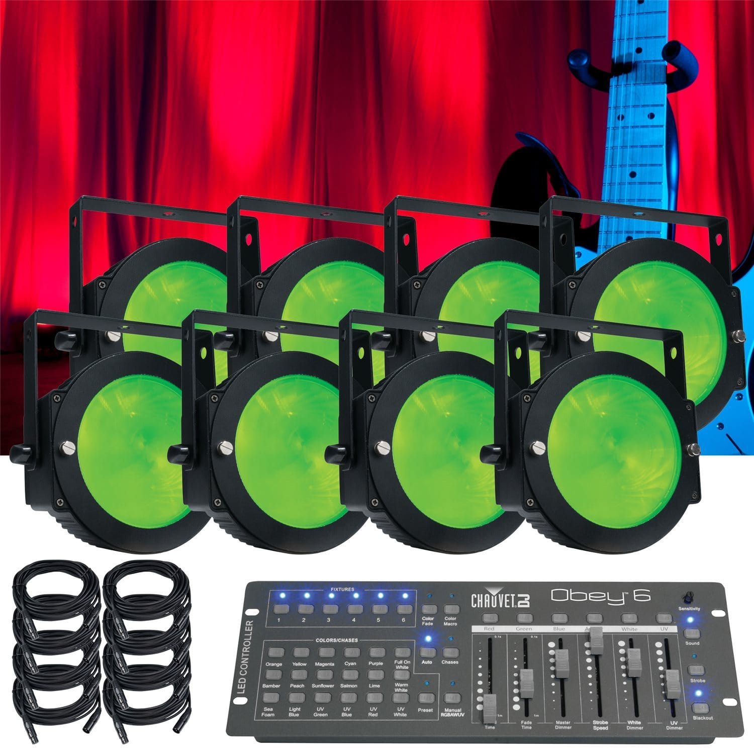 ADJ American DJ Dotz Par 8 Pack LED Light System - PSSL ProSound and Stage Lighting